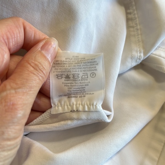 TORY BURCH Callie Skinny Ankle Pant Side Zip White Jean Designer Sz 4 - Picture 14 of 14